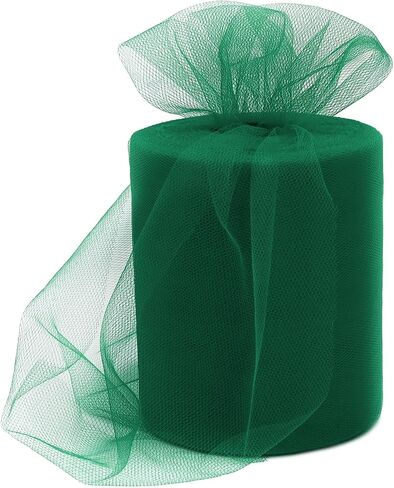 6 Inch × 100 Yards Tulle Mesh Ribbon White Tulle Fobric Ribbon Roll Netting Spool for Tutu Skirt DIY Craft Wedding Decor Birthday Party Gift Wrapping Bow in Saudi Arabia