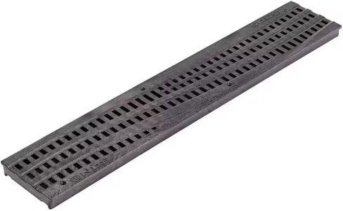 Spee-D Channel 24 in. Plastic Decorative Wave Design Grate in Black in Kuwait