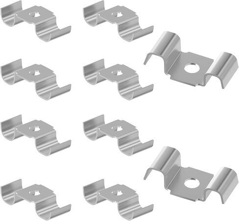 10 قطع من مشابك السرج للشبك، 304 مشابك من الفولاذ المقاوم للصدأ على شكل حرف M لأنظمة الصرف للأرضيات الصناعية، الميزانين، الممرات، مداس السلالم، تناسب مسافة 35-43 مم in Kuwait