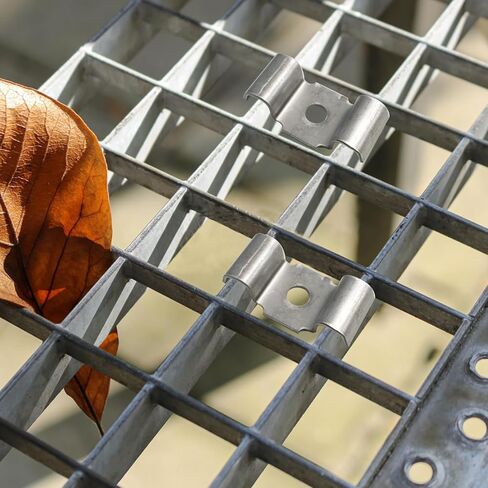 10 قطع من مشابك السرج للشبك، 304 مشابك من الفولاذ المقاوم للصدأ على شكل حرف M لأنظمة الصرف للأرضيات الصناعية، الميزانين، الممرات، مداس السلالم، تناسب مسافة 35-43 مم in Kuwait