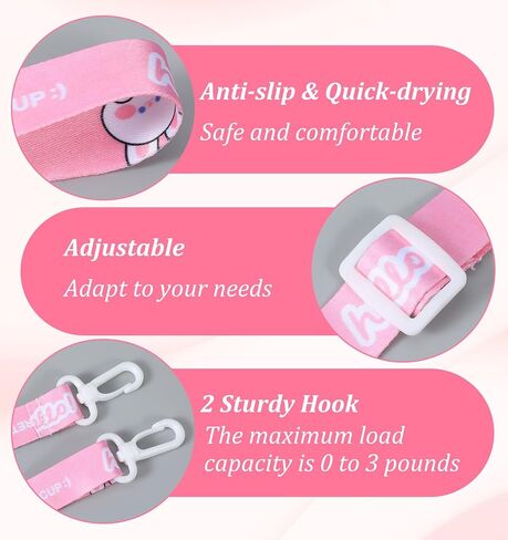 3PCS Mastectomy Drain Holder, Nylon Shower Drain Holder After Tummy Tuck, Adjustable with Hooks Secure for Mastectomy Abdominal Debridement Breast Cancer Post Surgery Care in Kuwait