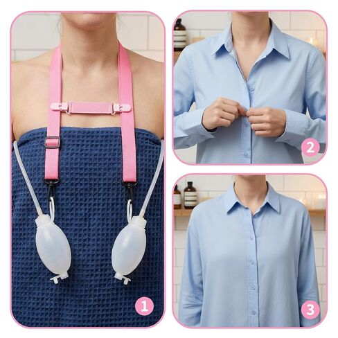 2 Set Shower Lanyard for Mastectomy Drain Holder,Adjustable Drains Lanyard Post Surgery Nylon Drain Holder After Tummy Tuck Mastectomy Abdominal Debridement Breast Cancer Post (Pink,Black) in Kuwait