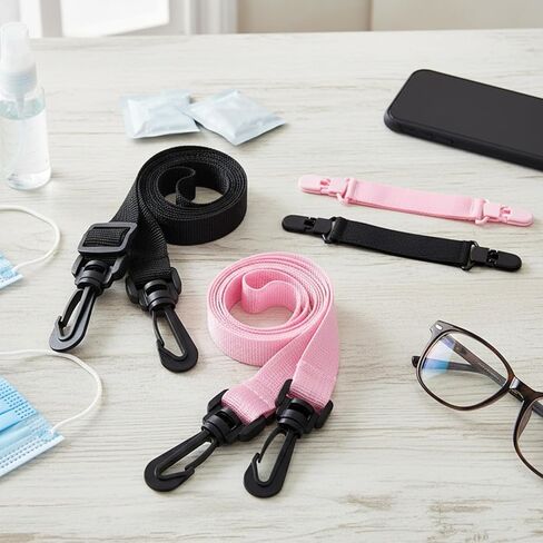 2 Set Shower Lanyard for Mastectomy Drain Holder,Adjustable Drains Lanyard Post Surgery Nylon Drain Holder After Tummy Tuck Mastectomy Abdominal Debridement Breast Cancer Post (Pink,Black) in Kuwait