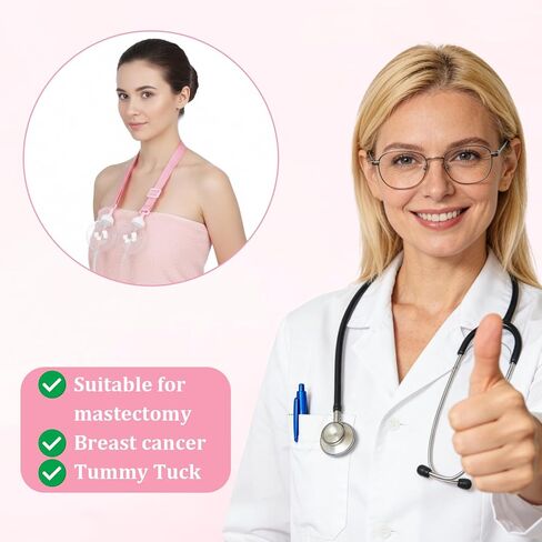 Sibba 3 Pack Shower Lanyard for Mastectomy Drain Holder, Abdominal Debridement Breast Cancer Tummy Tuck Patients Surgical Drain Holder, Mastectomy Recovery Supplies Drains Holders with 2 Hooks in Kuwait