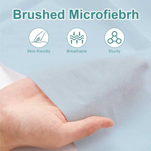 Disposable Pillow Case Covers(Pack of 100),Bulk Pillow Cases for Medical Hospital Travel,Paper Pillow Cases Disposable 21" Width x 30"Length (Blue) in Kuwait