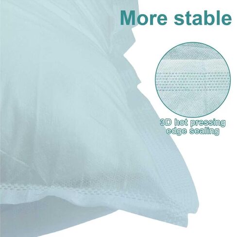 Disposable Pillow Case Covers(Pack of 100),Bulk Pillow Cases for Medical Hospital Travel,Paper Pillow Cases Disposable 21" Width x 30"Length (Blue) in Kuwait