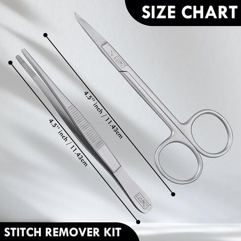 HADIZ Suture Removal Kit Includes Suture Removal Scissor Forceps Stainless Steel Suture Removal Tools in Kuwait