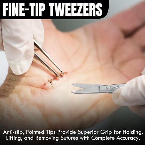 HADIZ Suture Removal Kit Includes Suture Removal Scissor Forceps Stainless Steel Suture Removal Tools in Kuwait