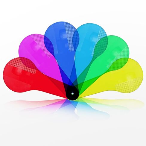 6Pcs Color Paddles,Transparent Optics Filter Plate Color Learning for Learning and Education,Educational Science,Cognition Science in Kuwait