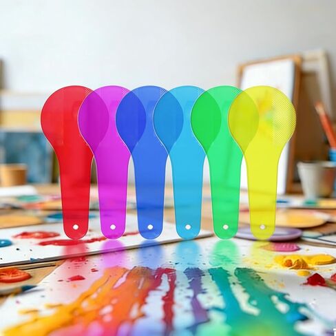6Pcs Color Paddles,Transparent Optics Filter Plate Color Learning for Learning and Education,Educational Science,Cognition Science in Kuwait