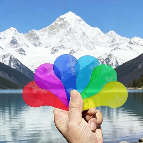 6Pcs Color Paddles,Transparent Optics Filter Plate Color Learning for Learning and Education,Educational Science,Cognition Science in Kuwait