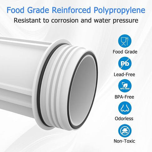 FHW10 Whole House Water Filter Housing, Fit 10"x2.5" Sediment etc Filters for Well and City Water, Pre-Filtration System for Home, 3/4" NPT Port, Pressure Release in Kuwait