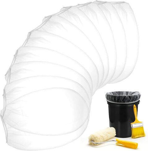 10 PCS Paint Strainer Bags 5 Gallon, Paint Filter Bag White Fine Mesh Strainer Bags, Elastic Top Opening Mesh Bag for Gardening, Paint in Kuwait