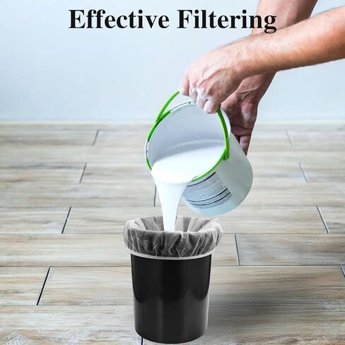 10 PCS Paint Strainer Bags 5 Gallon, Paint Filter Bag White Fine Mesh Strainer Bags, Elastic Top Opening Mesh Bag for Gardening, Paint in Kuwait