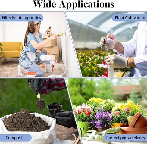 10 PCS Paint Strainer Bags 5 Gallon, Paint Filter Bag White Fine Mesh Strainer Bags, Elastic Top Opening Mesh Bag for Gardening, Paint in Kuwait