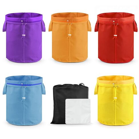 5 Gallon Filter Bag, 5 Pack Mesh Filter Bags with Handle 25-220 Micron Bags for Hydroponics, Brewing, Gardening, Reusable Straining Bag with Filter Screen and Storage Pouch in Kuwait