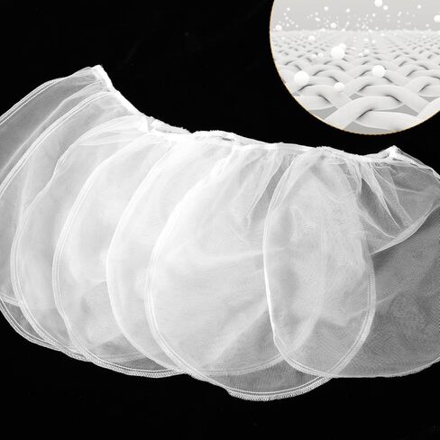 10 Pack Paint Strainer Bag Paint Filter Bag 1 Gallon White Fine Mesh Filter Bags with Elastic Drawstring Top for Paints Gardening in Kuwait