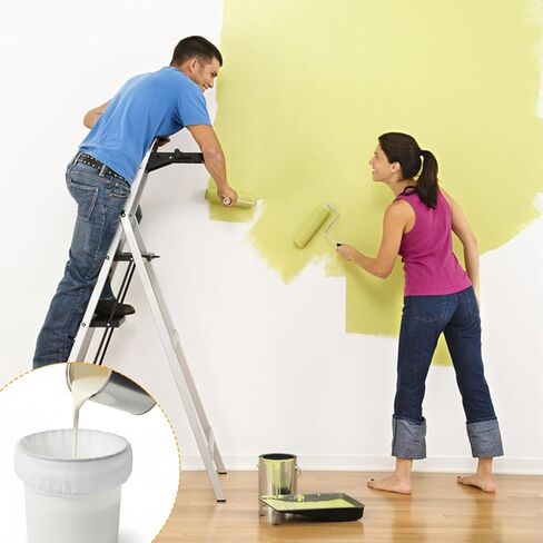 10 Pack Paint Strainer Bag Paint Filter Bag 1 Gallon White Fine Mesh Filter Bags with Elastic Drawstring Top for Paints Gardening in Kuwait