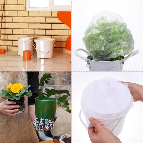 10 Pack Paint Strainer Bag Paint Filter Bag 1 Gallon White Fine Mesh Filter Bags with Elastic Drawstring Top for Paints Gardening in Kuwait