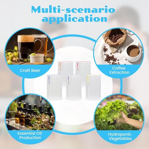 5-Gallon Mesh Filter Bags, 5 Color Fine Nylon Mesh Strainer Bag Set, Reusable Filter Bag for 5 Gallon Bucket, Premium Pressing Screen & Storage Pouch (25 to 220-Micron) in Kuwait