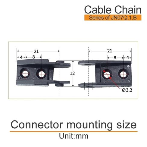 1meter Cable Drag Chain Bridge Type Cannot be Opened Series 07Q.1.B 7 * 7 Bending Radius R15 18 28(18mm) in Saudi Arabia