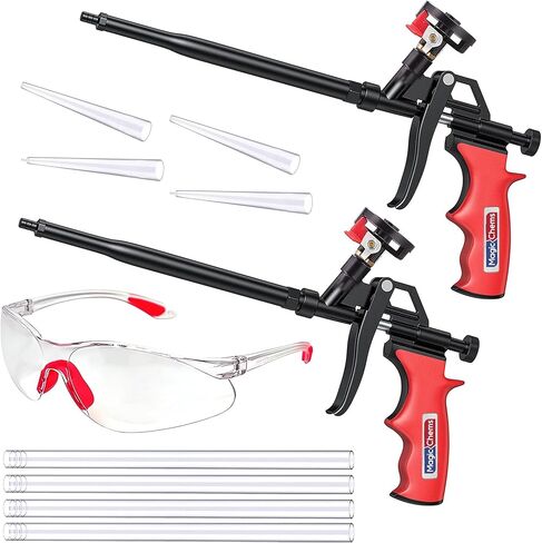 Spray Polyurethane Foam Gun Nozzles Precision for Vertical and Horizontal Ceiling Foam Applications, Replacement Tips, Reusable Sealed Small Red Nozzles for Construction Insulation (6 Pack) in Kuwait