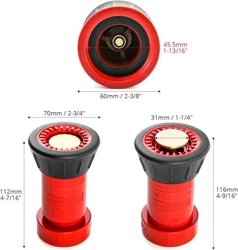QWORK Fire Hose Nozzle, 1-1/2" Heavy Duty NPSH Thermoplastic Constant Flow Fog Nozzle in Saudi Arabia