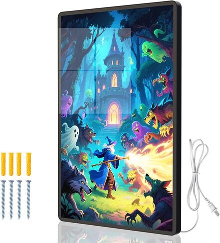 إطار صندوق إضاءة LED | صندوق إضاءة سينمائي مقاس 24 × 36 للملصقات وفنون الحائط | عرض اللافتات الرقمية المضيئة واللافتات الإعلانية in Kuwait