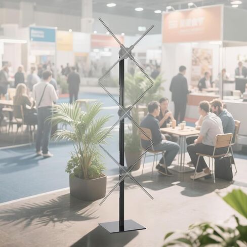 Missyou 3D Hologram Fan Stand for Exhibition Display - Vertical 3-Unit Splicing Bracket Fits 56/65/70cm Projectors - Heavy Duty Metal Wall Structure - Tech Gift for Festivals (Fans Not Included) in Kuwait