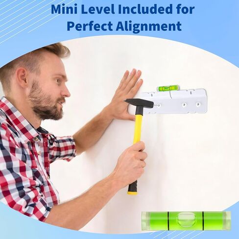 حامل جداري متوافق مع تقويم Skylight، حامل جداري بدون مسامير وبدون ثقب للتقويم الرقمي الذكي، سهل التركيب، لا يحتاج إلى مرساة أو براغي، تثبيت آمن، الأجهزة متضمنة (المطرقة غير متضمنة) in Kuwait