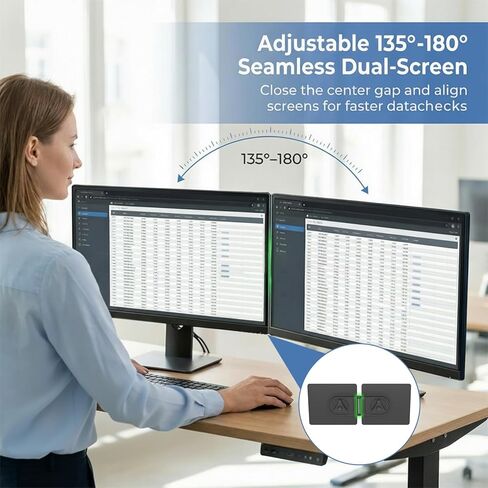 2 Packs Universal Monitor Connection Bracket Magnetic Monitor Alignment Clips for All Computer Monitors Curved and Flat Screen Strong Adhesive Monitor Alignment Bracket with Mouse Pad in Kuwait