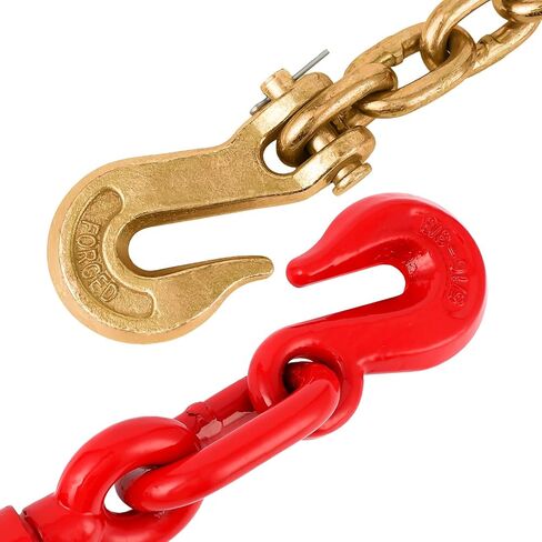3/8in-1/2in G70 Chains Binders Set of 2, Heavy-Duty Ratchet Binders Kit with 2x10FT Chains, 12000 LBS WLL for Truck Towing, Flatbed Cargo Securement, Industrial Hauling in Kuwait