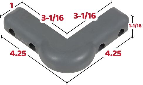 4.25 inch Rubber Corner Guard FZJ-03 Gray (4) in Kuwait