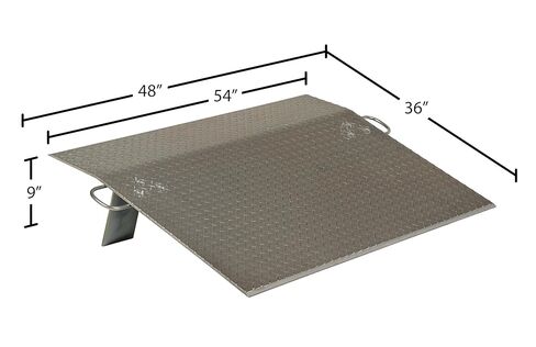 Vestil E-4836 Aluminum Economizer Dock Plate Usable 48 In. x 36 In. 3/8 In. Plate Thickness 3500 Lb. Capacity in Saudi Arabia