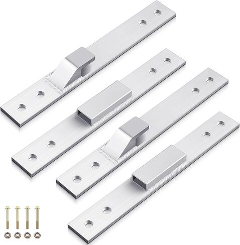 Shimeyao 4 Pcs Aluminum Quick Connect Dock Plate Kit with M10 Bolts Tool Free Male/Female Couplers for Roll in Floating Docks in Saudi Arabia
