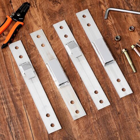 Shimeyao 4 Pcs Aluminum Quick Connect Dock Plate Kit with M10 Bolts Tool Free Male/Female Couplers for Roll in Floating Docks in Saudi Arabia