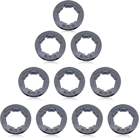 Haishine 10 Pcs 3/8" 7T Chain Drive Rim Sprocket for Husqvarna 266 268 272 280 285 288 355 362 365 371 372XP 380 385XP Fit Stihl MS440 MS441 MS460 Series Chainsaw Replace 0000 642 1223（22MM in Kuwait