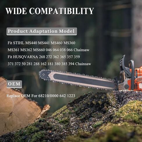 Haishine 10 Pcs 3/8" 7T Chain Drive Rim Sprocket for Husqvarna 266 268 272 280 285 288 355 362 365 371 372XP 380 385XP Fit Stihl MS440 MS441 MS460 Series Chainsaw Replace 0000 642 1223（22MM in Kuwait