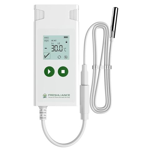 Freshliance Ultra Low Temperature Data Logger, Reusable Temperature Recorder with High Accuracy External Probe, Configurable USB Temperature Monitor 35000 Points with PDF CSV Report, Atlas Log-200 in Kuwait