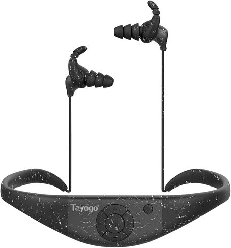 مشغل Mp3 مقاوم للماء للسباحة من Tayogo، سماعة سباحة IPX8 سعة 8 جيجابايت، مشغل موسيقى مقاوم للماء مطلي بالسيليكون، وقت تشغيل 20 ساعة، مشغل Mp3 تحت الماء مثالي للسباحة in Kuwait