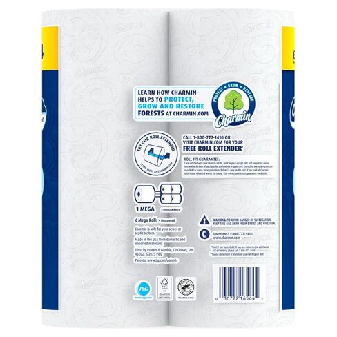 ورق تواليت شارمين فائق النعومة، 6 لفات ميجا = 24 لفة عادية in Kuwait