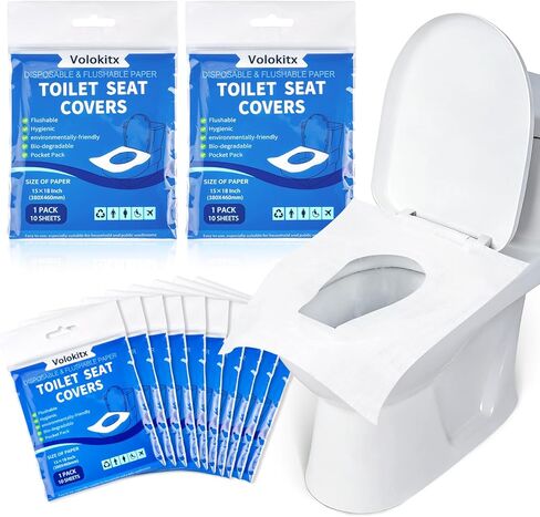 120 قطعة من أغطية مقاعد المرحاض للاستعمال مرة واحدة، أغطية مقاعد المرحاض للسفر للحمامات العامة، ورحلات الطرق، والتخييم والنظافة أثناء التنقل in Kuwait