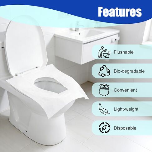 120 قطعة من أغطية مقاعد المرحاض للاستعمال مرة واحدة، أغطية مقاعد المرحاض للسفر للحمامات العامة، ورحلات الطرق، والتخييم والنظافة أثناء التنقل in Kuwait