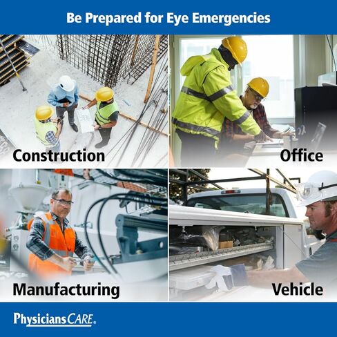 First Aid Only 6-Piece Eye Wash Kit with Oval Eye Pads, First Aid Adhesive Strips, Emergency Eye Rinse & Eye Wash Cup in Kuwait