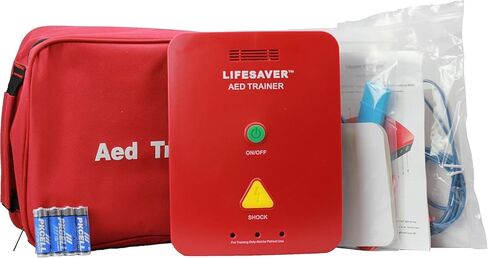 CPR Savers Lifesaver AED Trainer Version 3.0 – Realistic CPR & Defibrillator Training Kit with Enhanced Pads, Reinforced Buttons, Bilingual Voice Guidance, and Carrying Bag in Kuwait