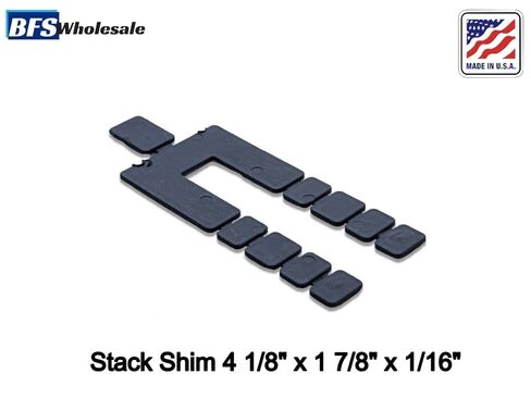 Shim Stack 4 1/8" x 1 7/8 x 1/16, Stackable 1000 pcs, Black Color, Structural, Levelers for Windows and Doors, Made in USA, Flat Spacer, Stackshim, Free and Quick Shipping from USA. BFSEALS in Kuwait