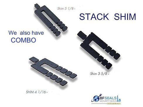 Shim Stack 4 1/8" x 1 7/8 x 1/16, Stackable 1000 pcs, Black Color, Structural, Levelers for Windows and Doors, Made in USA, Flat Spacer, Stackshim, Free and Quick Shipping from USA. BFSEALS in Kuwait