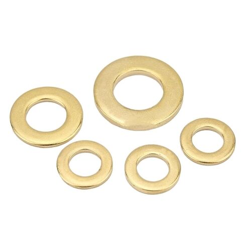 Steel washers, Brass Flat Washer Sealing Rings Multiple Sizes M2-M12 Pack of 10/50 Pcs M8x16x1mm((50pcs) M3x7x0.5mm) in Saudi Arabia