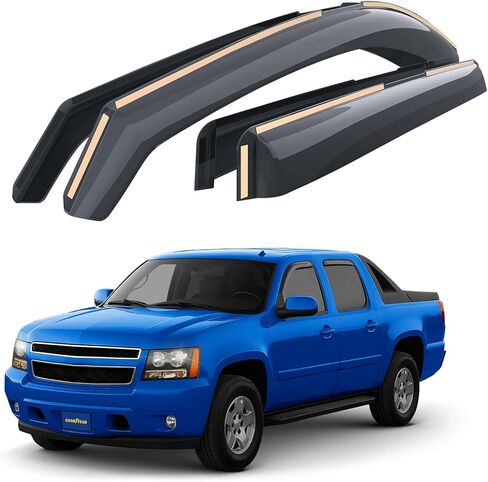 Goodyear Shatterproof in-Channel Window Deflectors for Ford Ranger 2024 SuperCrew, Rain Guards, Window Visors for Cars, Vent Deflector, Car Accessories, 4 pcs - GY008018 in Saudi Arabia