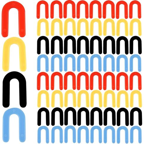 1200 قطعة من حشوات حدوة الحصان، حشوات البلاط، حشوات U، حشوات النوافذ، حشوات بلاستيكية للتسوية، أزرق 1/16 بوصة، أحمر 1/8 بوصة، أصفر 3/16 بوصة، أسود 1/4 بوصة (1200) in Kuwait